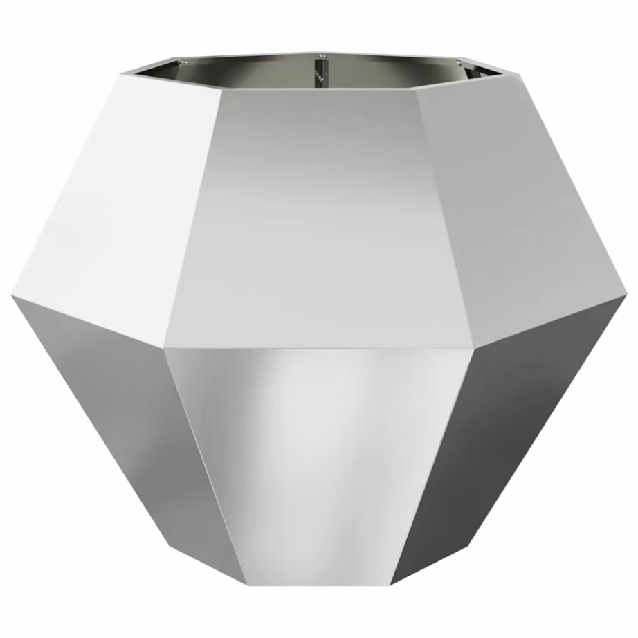 Hõbedased tsinkterasest taimekastid välitingimustesse, 2 tk, 100 x 100 x 80 cm – 6