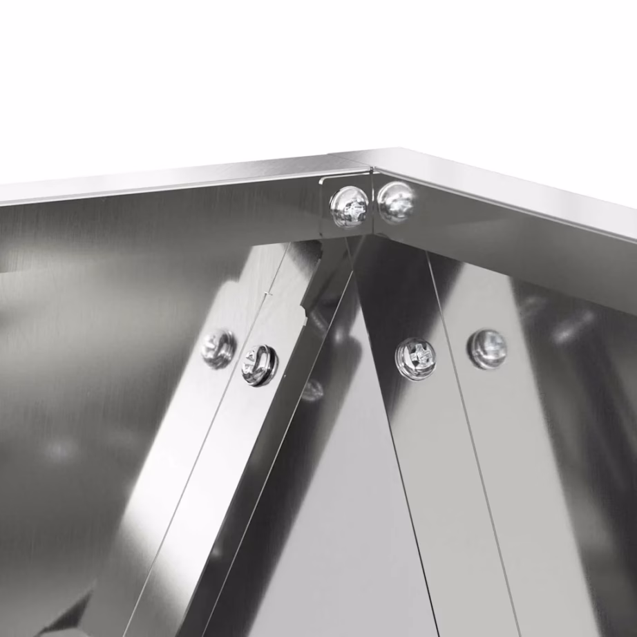 Ruudukujulised tsinkterasest taimekastid, 2 tk, hõbedased, 30 x 30 x 30 cm – 8