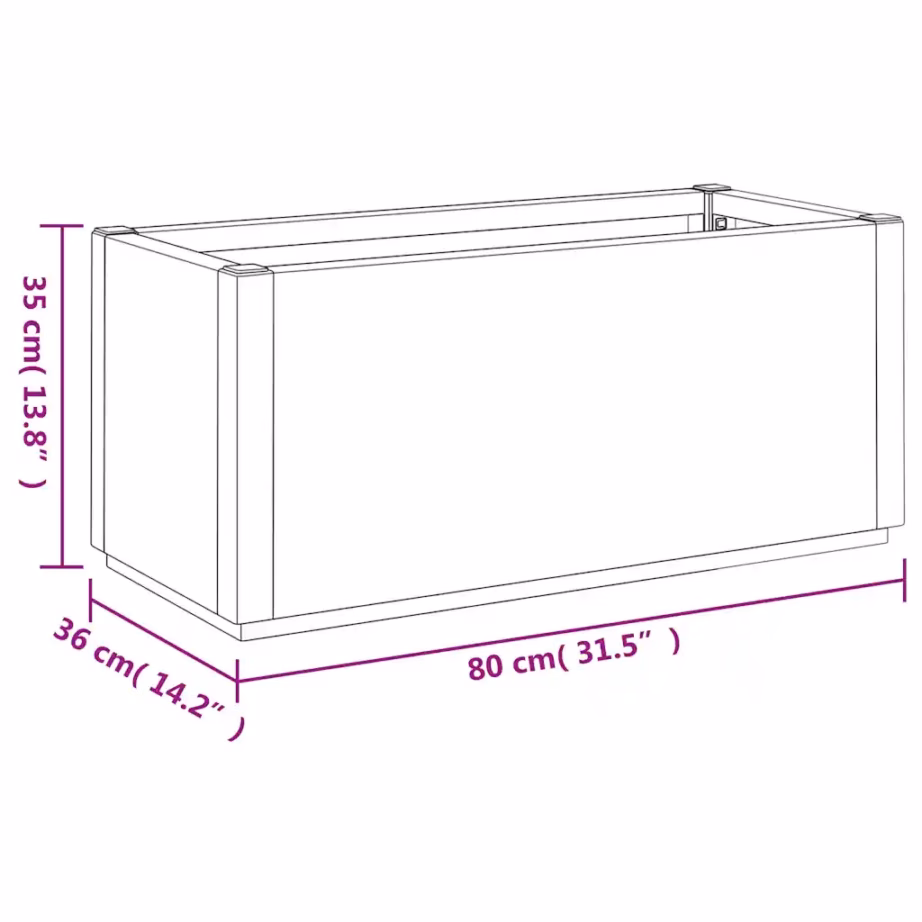 Tumehall aia taimekast, PP, 80 l, 80 x 36 x 35 cm – 10