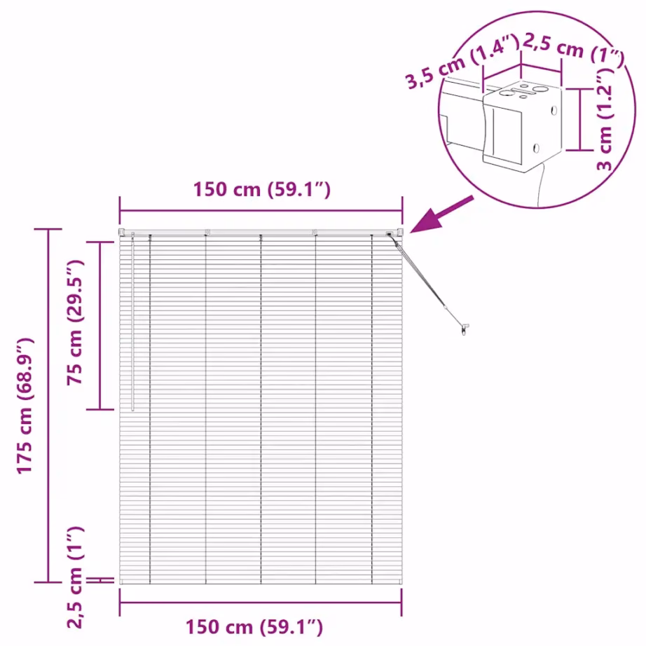 Veneetsia ribakardin, tumehall alumiinium, 175 x 150 cm – 13