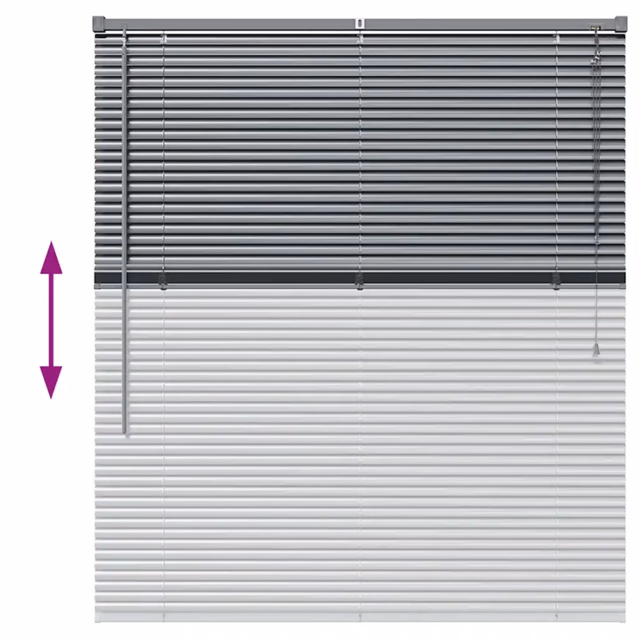 Veneetsia ruloo, tumehall alumiinium, 130 x 120 cm – 11