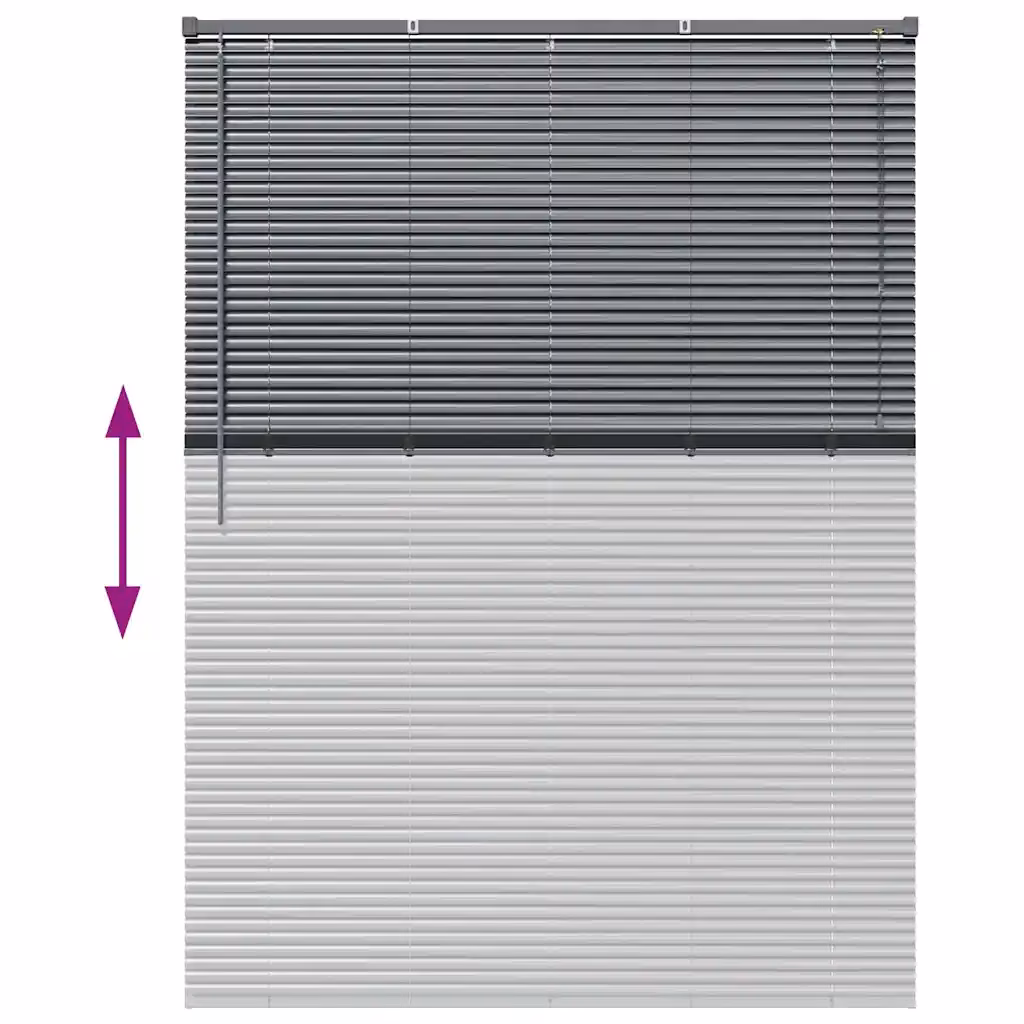 Alumiiniumist Veneetsia ruloo, tumehall, 175 x 125 cm