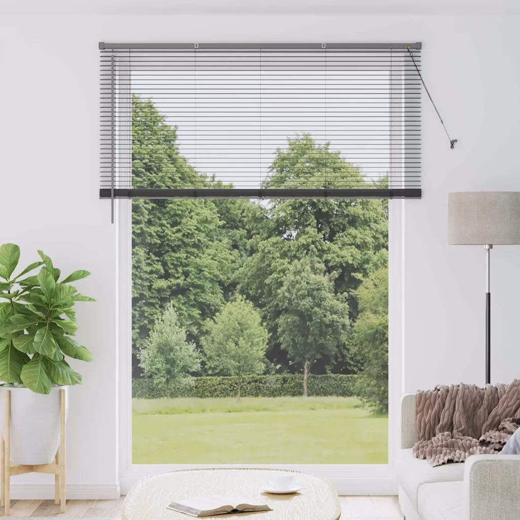 Alumiiniumist Veneetsia ruloo, tumehall, 220 x 155 cm