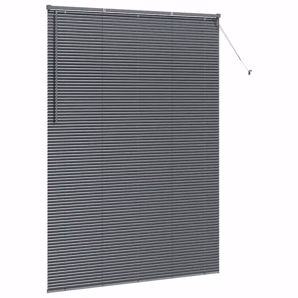 Alumiiniumist Veneetsia ruloo, tumehall, 220 x 155 cm