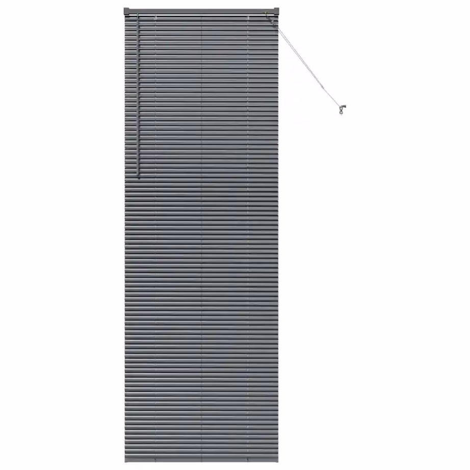 Alumiiniumist Veneetsia ruloo, tumehall, 220 x 80 cm, aknaraami sisse paigaldatav – 2