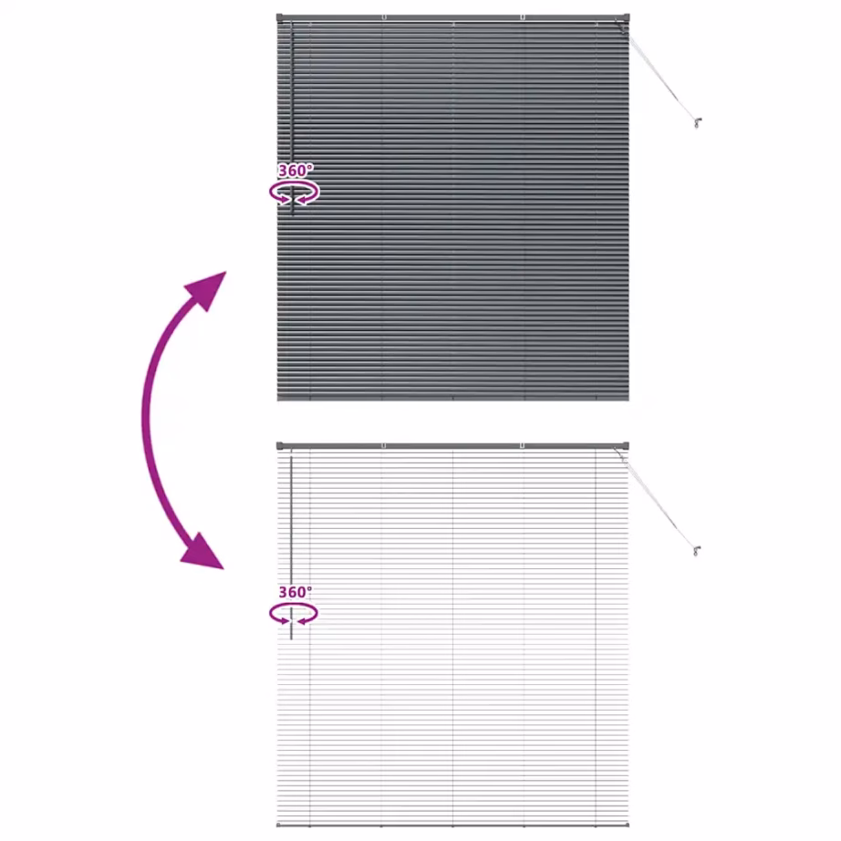 Tumehall alumiiniumist Veneetsia ruloo, 175 x 160 cm – 11