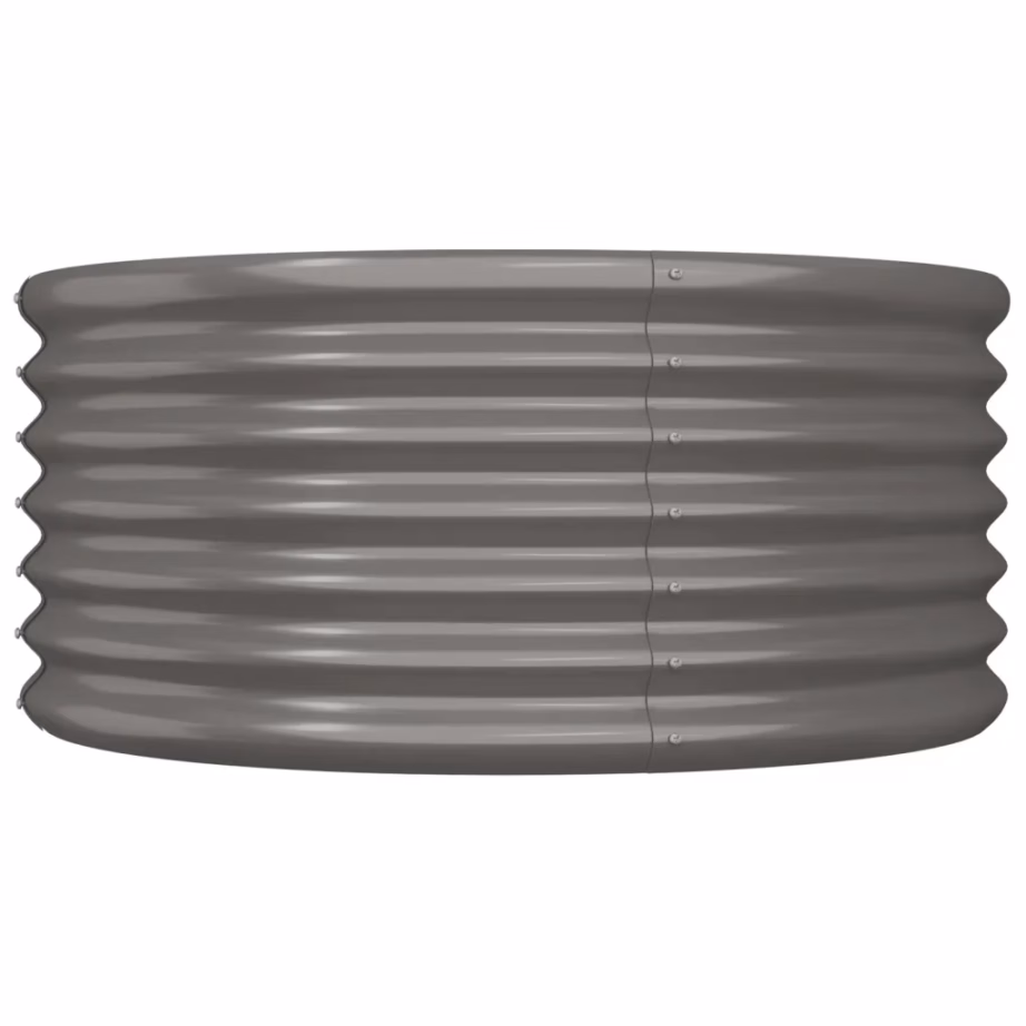 Ümmargune aia taimekast galvaniseeritud terasest, hall, 80 x 36 cm – 3
