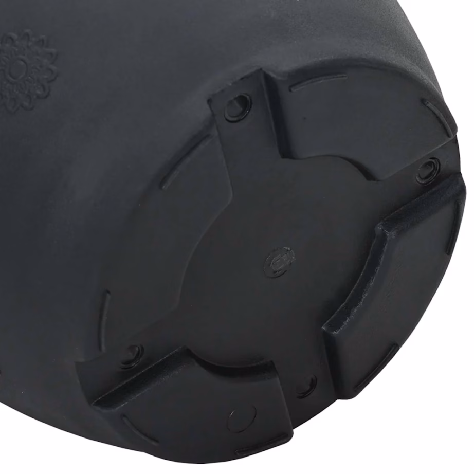 Ümmargune plastist lillepott äravooluavadega, must, 6 tk, Ø 26 x 21,5 cm – 8