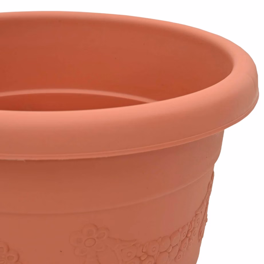 Ümmargune plastlillepott 6 tk, kohviroosa, Ø 26 x 21,5 cm – 7