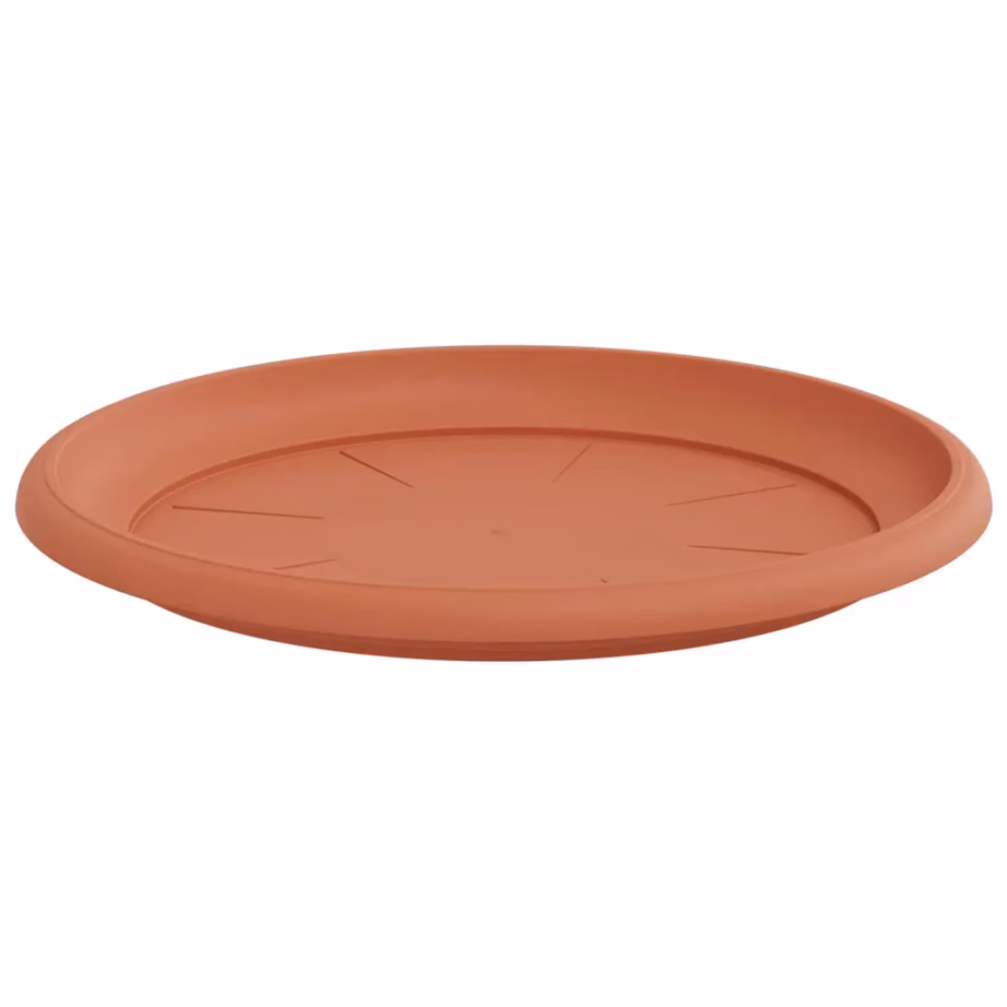 Ümmargused plastist lillealused siseruumidesse ja õue, kohviroosa, 6 tk, Ø 27 x 2,5 cm – 5