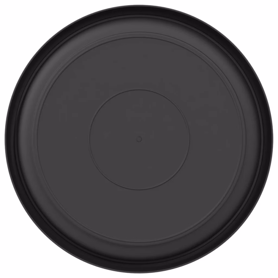 Ümmargused lillepotialused, 24 tk, must plastmass, Ø 23,5 x 2,5 cm – 6