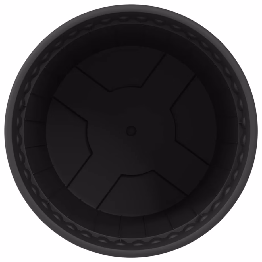 Ümmargused plastikust lillepotid, 24 tk, must, Ø 17 x 14 cm – 6