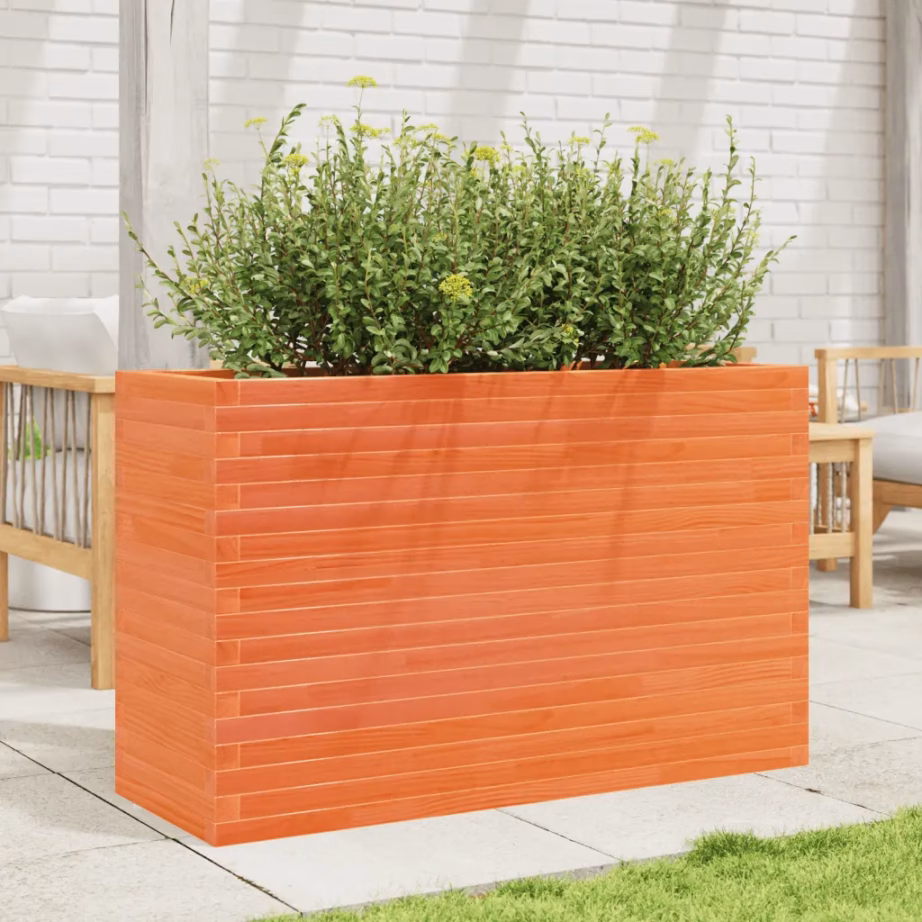 Männipuidust aia taimekast, vahapruun, 110 x 40 x 68,5 cm – 3