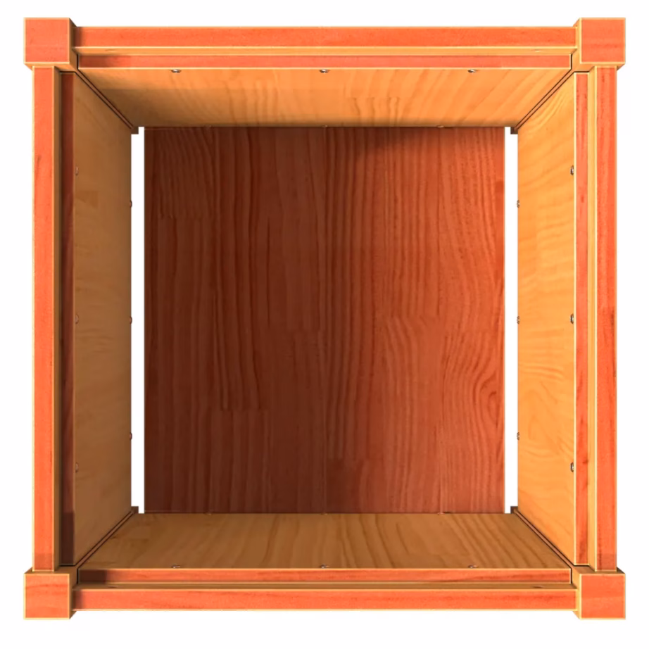 Aia taimekast vahapruunist männipuidust, 50 x 50 x 50 cm – 8