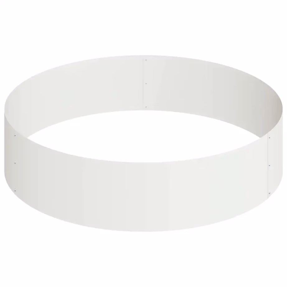 Valge metallist aia istutuspott, 90 x 90 x 20 cm, külmvaltsitud terasest – 5