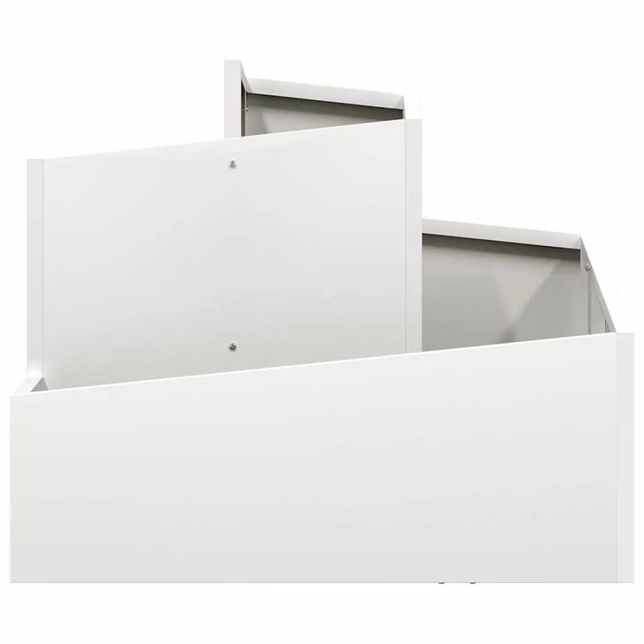 Valge aiapott külmvaltsitud terasest, 60 x 60 x 50 cm – 5