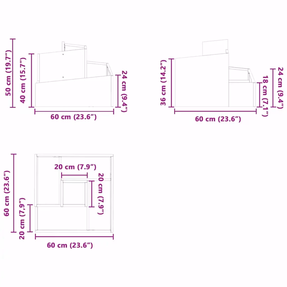 Valge aiapott külmvaltsitud terasest, 60 x 60 x 50 cm – 10