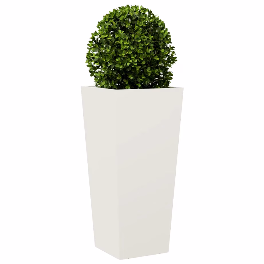 Kõrge aiataimekast põhjaga, valge külmvaltsitud teras, 35 x 35 x 75 cm – 3