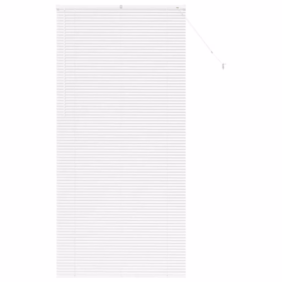 Valge alumiiniumist Veneetsia ruloo valguse ja privaatsuse reguleerimiseks, 220 x 105 cm – 2