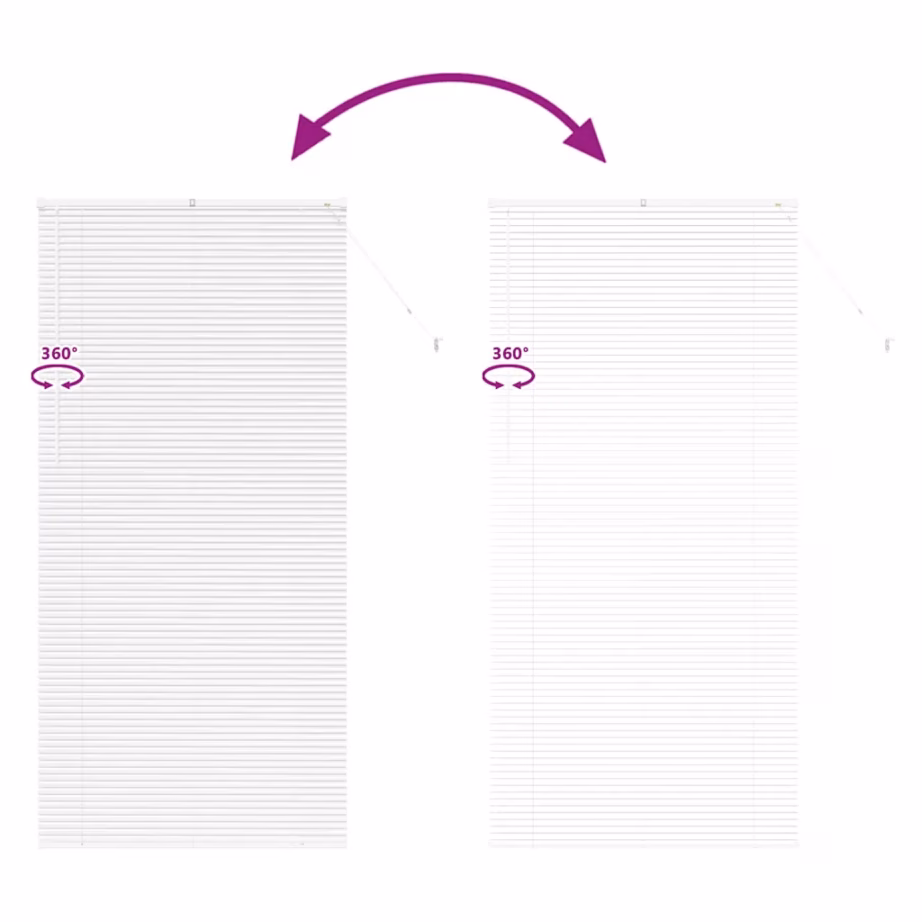 Valge alumiiniumist Veneetsia ruloo valguse ja privaatsuse reguleerimiseks, 220 x 105 cm – 11