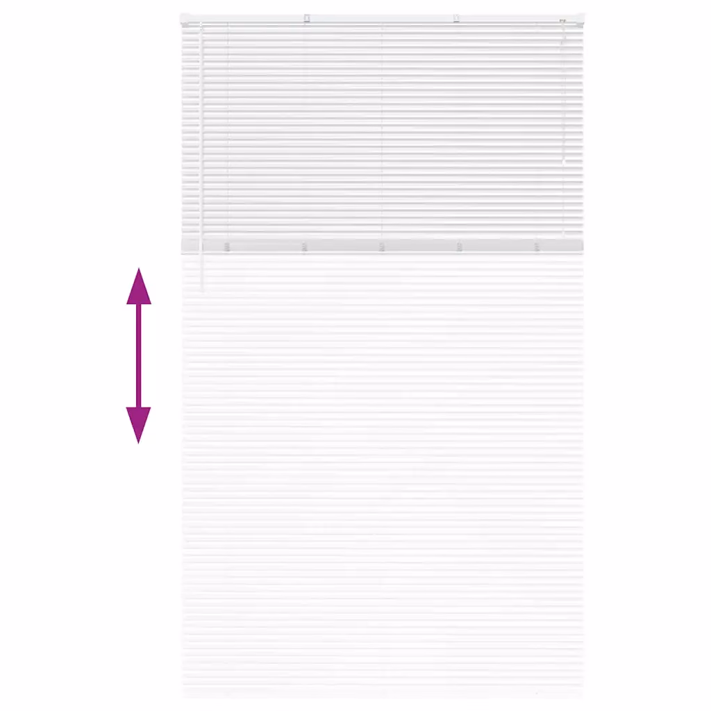 Valge alumiiniumist Veneetsia ruloo 220 x 135 cm