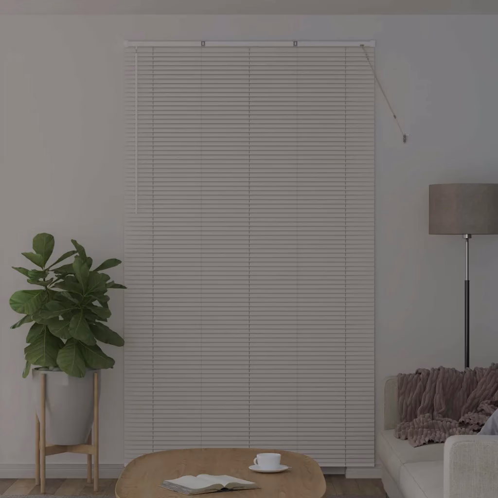 Valge alumiiniumist Veneetsia ruloo 220 x 135 cm