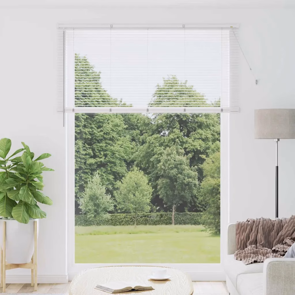 Valge alumiiniumist Veneetsia ruloo, 220 x 155 cm, siseruumidesse
