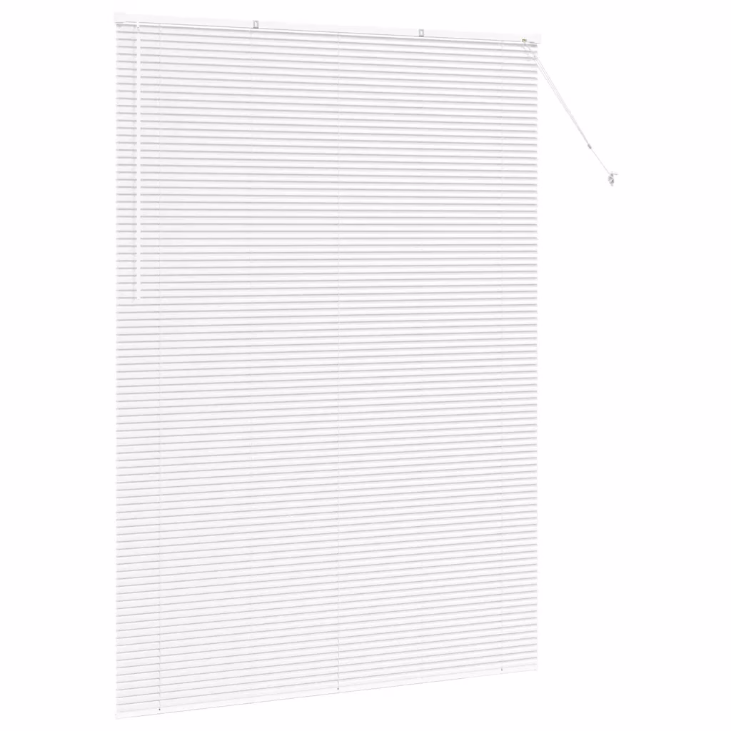Valge alumiiniumist Veneetsia ruloo, 220 x 155 cm, siseruumidesse