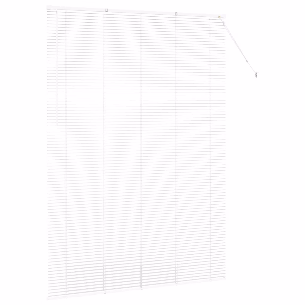 Valge alumiiniumist Veneetsia ruloo, 220 x 155 cm, siseruumidesse