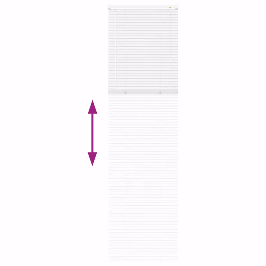 Veneetsia ruloo valguse ja privaatsuse reguleerimiseks, valge alumiinium, 220 x 55 cm – 12