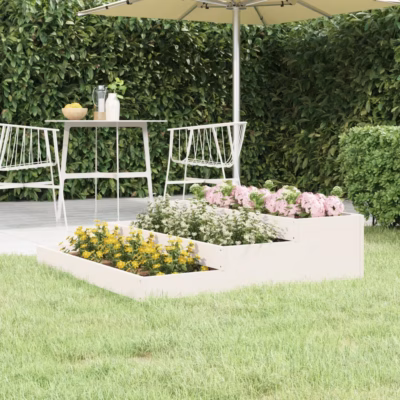 Astmeline taimekast valgeks värvitud männipuidust, 107 x 107 x 27 cm