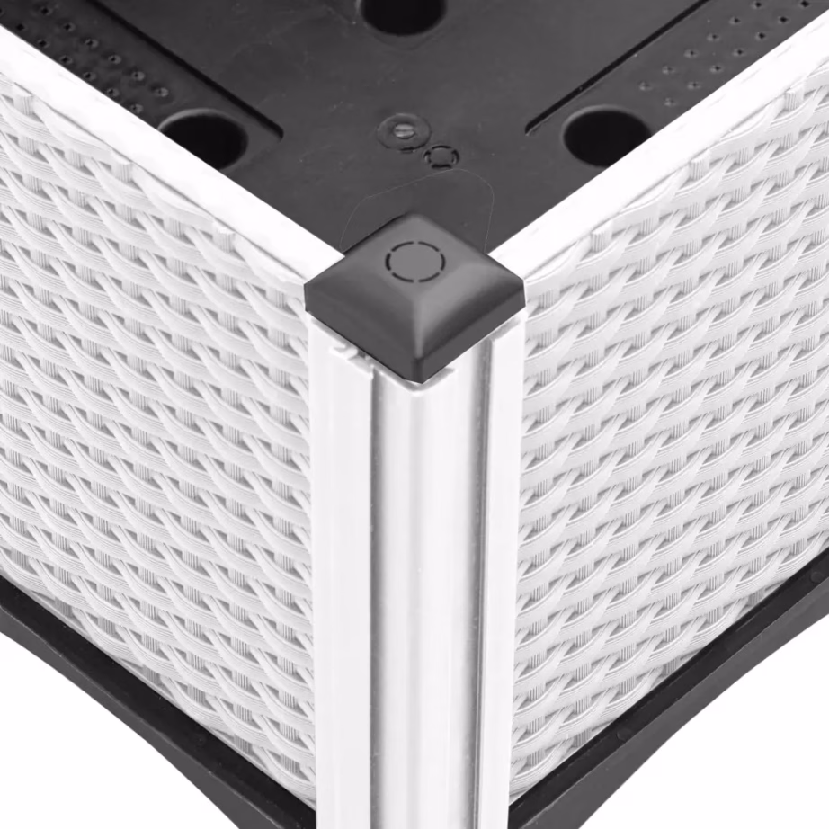 Jalgadel aia taimekast, valge PP, 200 x 160 x 42 cm – 7