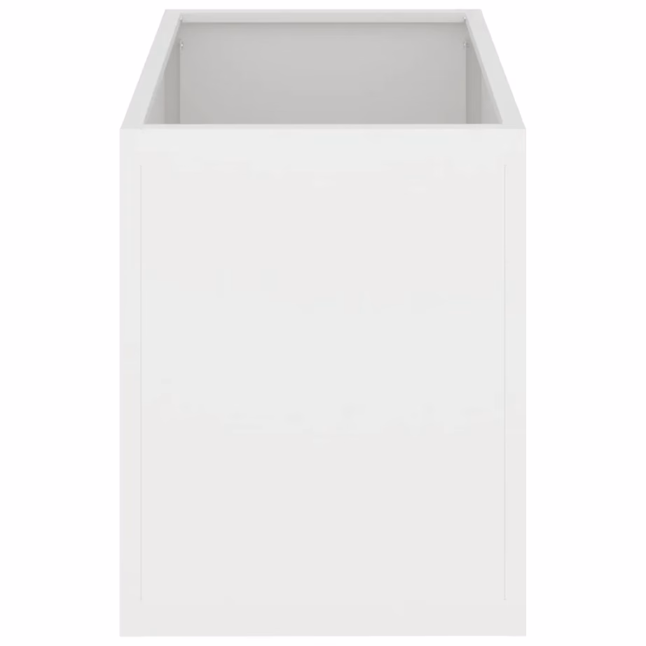 Valge aiapott külmvaltsitud terasest, 50 x 32 x 40 cm – 6