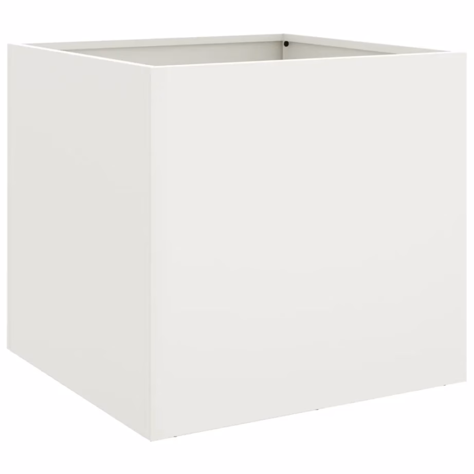 Valge külmvaltsitud terasest taimekast, 49 x 47 x 46 cm – 2