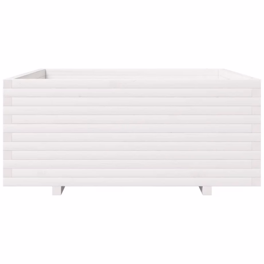 Aia taimekast, männipuidust, valge, 110 x 110 x 49,5 cm – 5