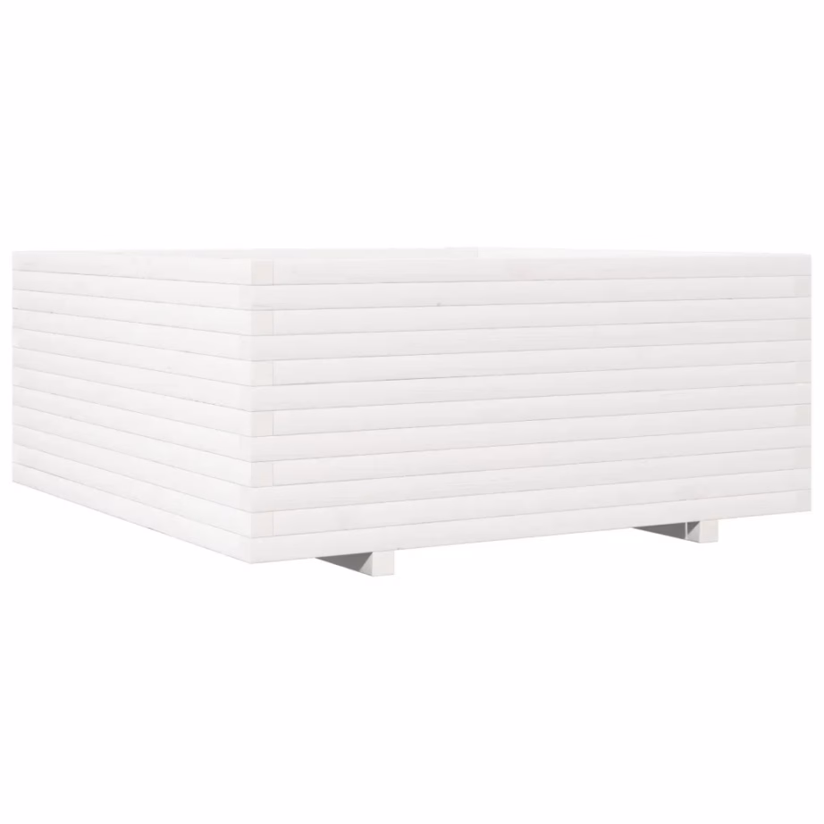 Aia taimekast, männipuidust, valge, 110 x 110 x 49,5 cm – 7