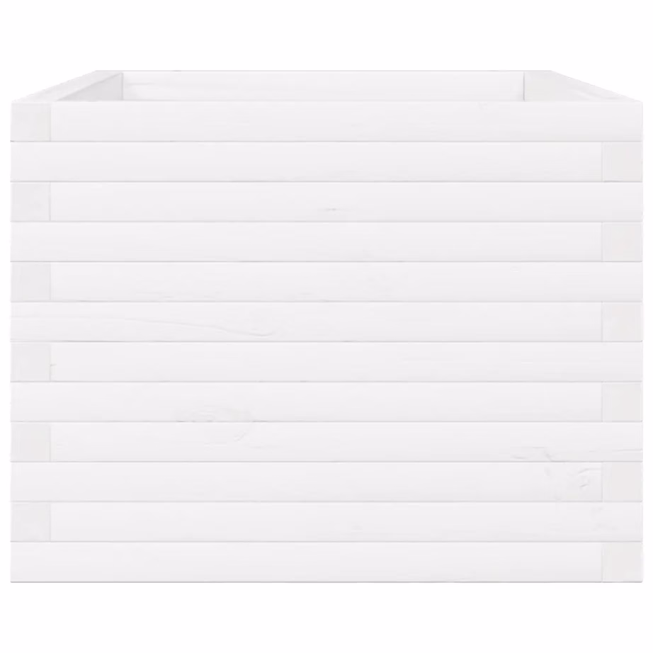 Valge männipuidust aia taimekast, 110 x 60 x 49,5 cm – 6