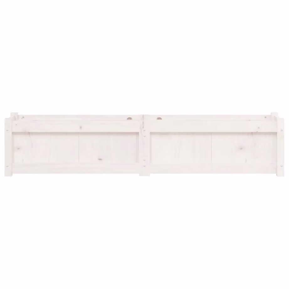 Valge männipuidust aia taimekast, 150 x 31 x 31 cm – 5