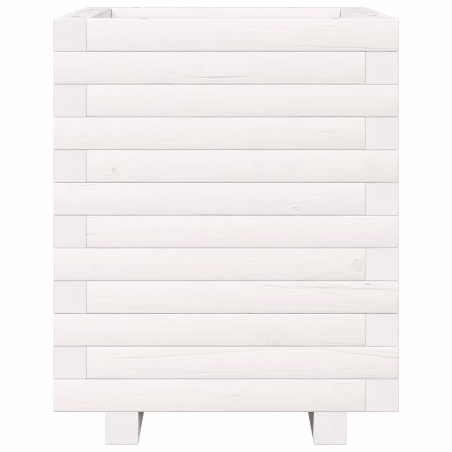 Aia taimekast männipuidust, valge, 40 x 40 x 49,5 cm – 5