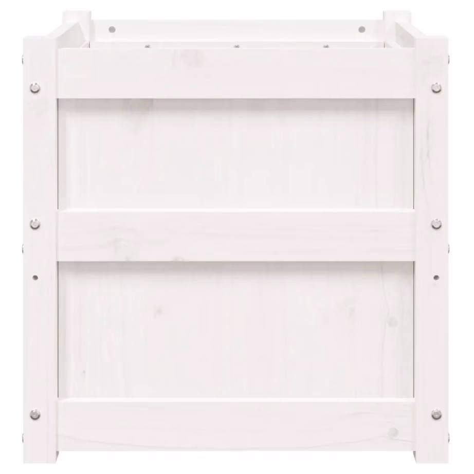 Aia taimekast männipuidust, valge, 50 x 50 x 50 cm – 6