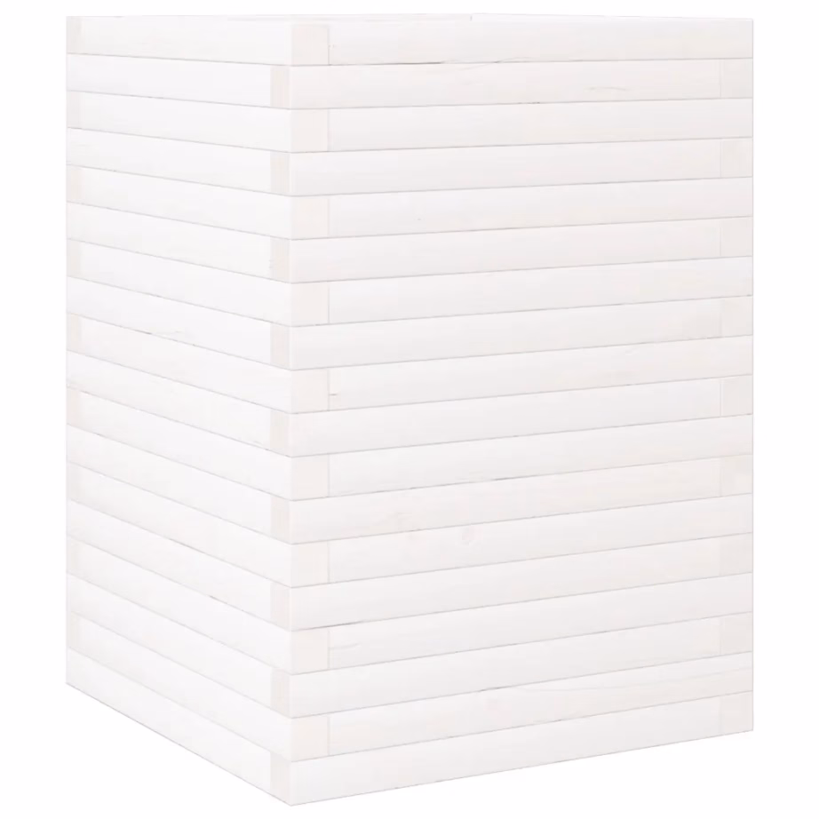 Valge männipuidust aia taimekast, 50 x 50 x 68,5 cm – 7