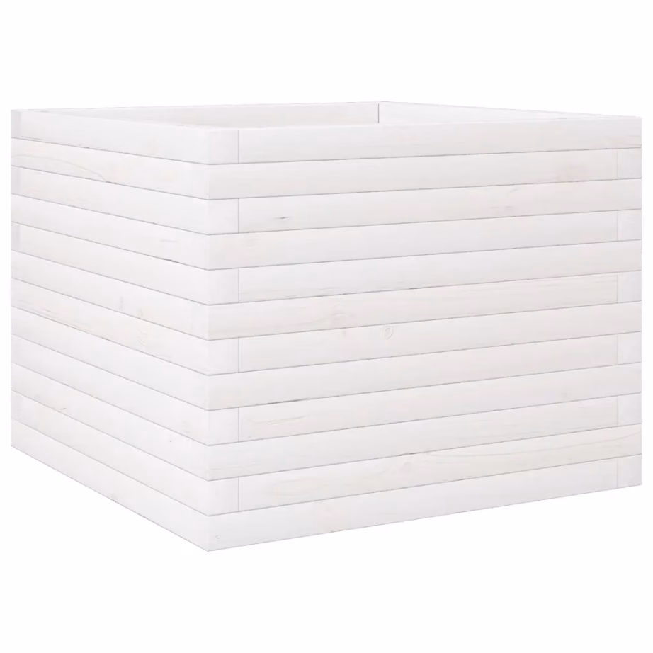 Aia taimekast männipuidust, valge, 60 x 60 x 46 cm – 2