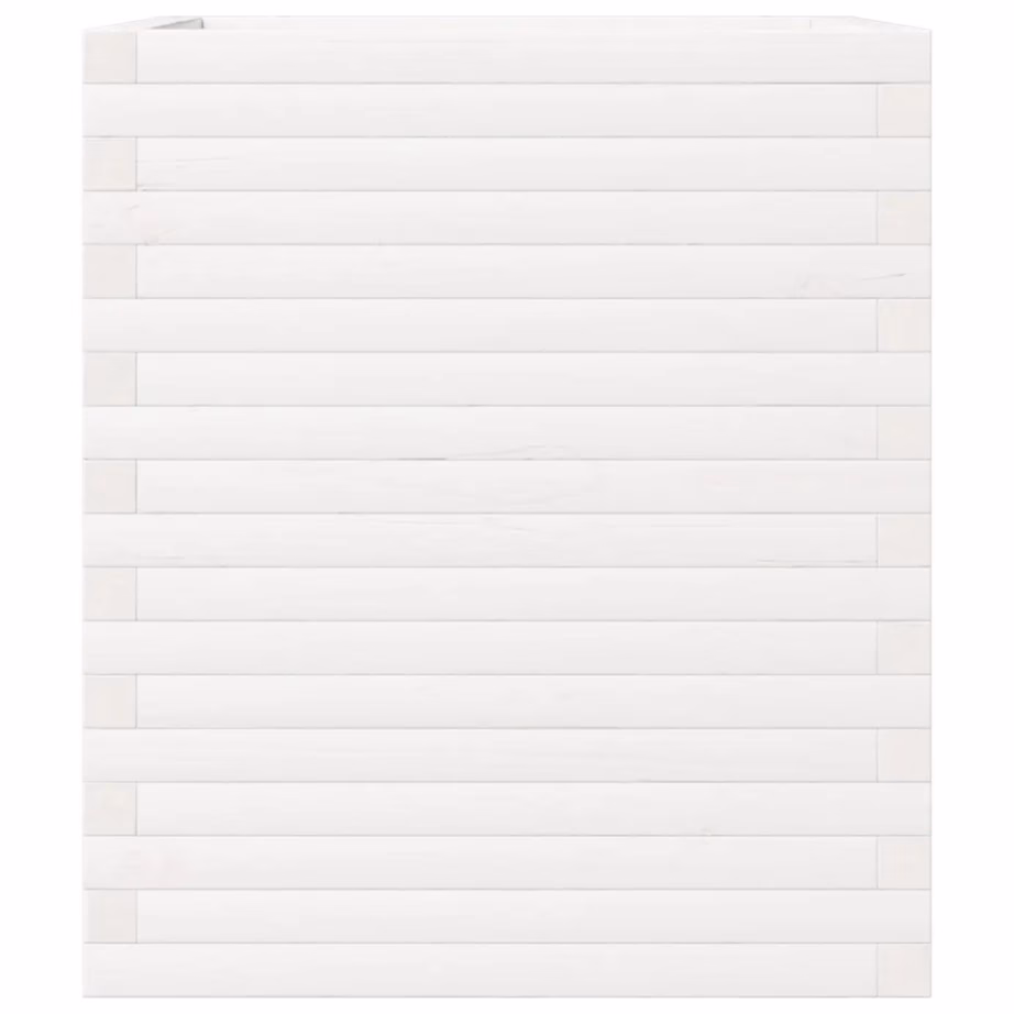 Valge männipuidust aia taimekast 60 x 60 x 68,5 cm – 6