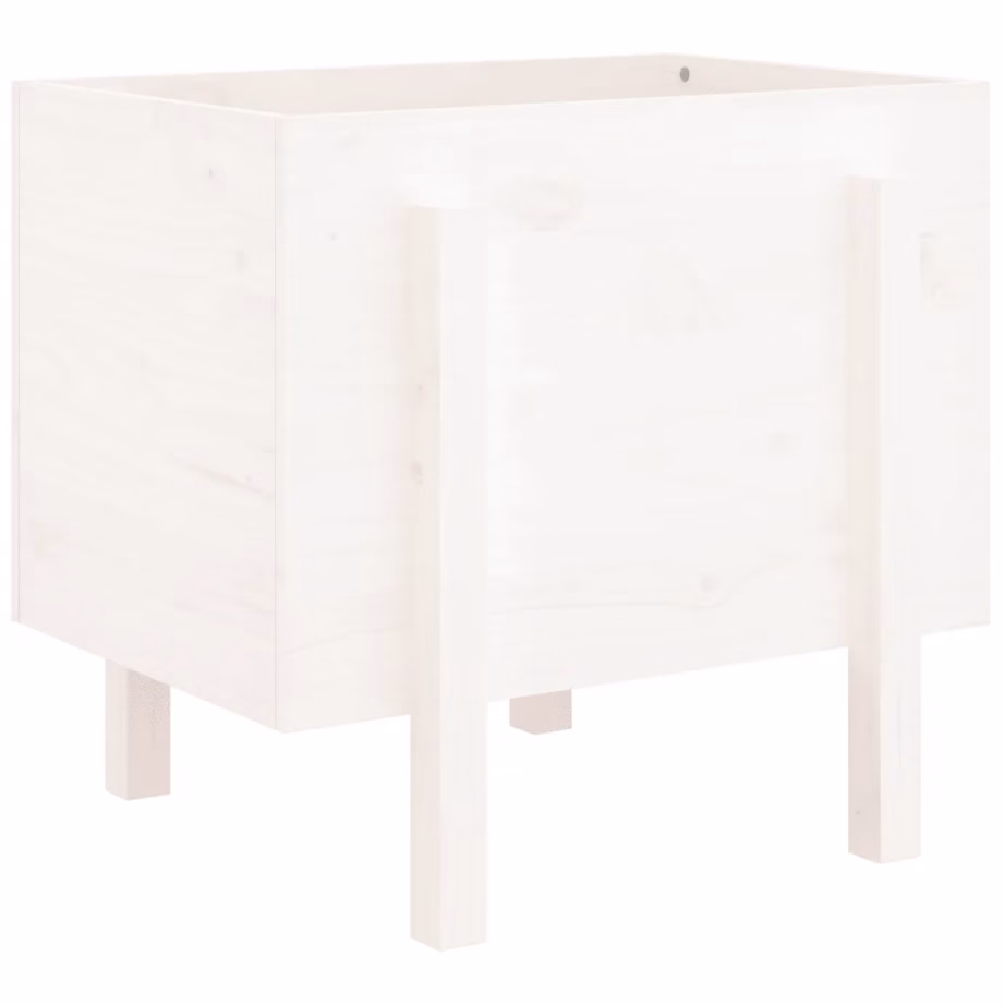 Valge aia taimekast männipuidust, 62 x 50 x 57 cm – 2