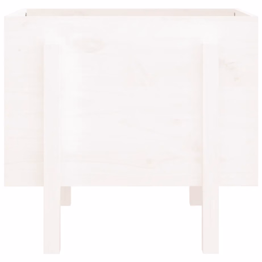 Valge aia taimekast männipuidust, 62 x 50 x 57 cm – 4