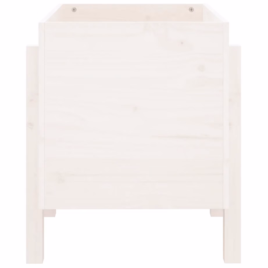 Valge aia taimekast männipuidust, 62 x 50 x 57 cm – 5