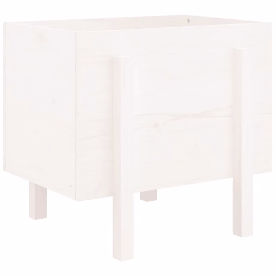 Valge aia taimekast männipuidust, 62 x 50 x 57 cm – 6