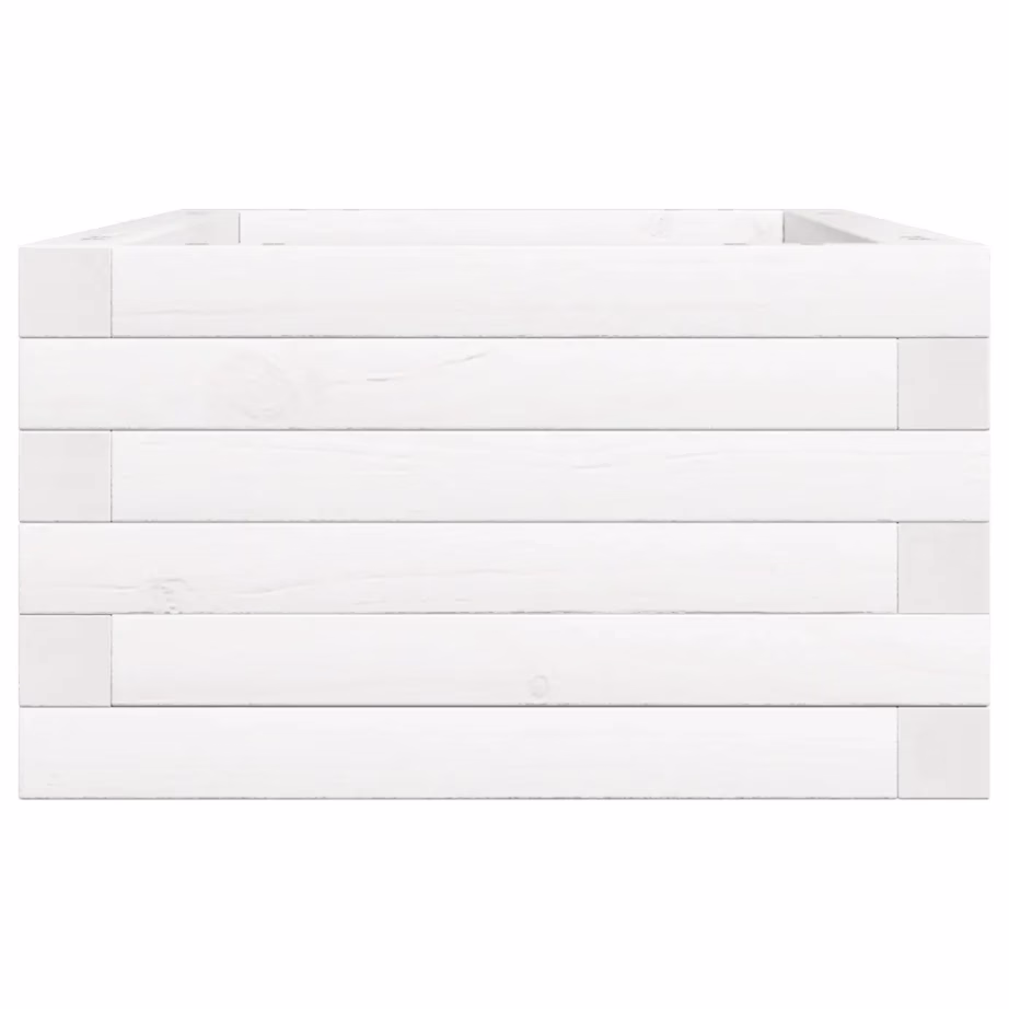 Valge männipuidust aia taimekast, 70 x 40 x 23 cm – 6