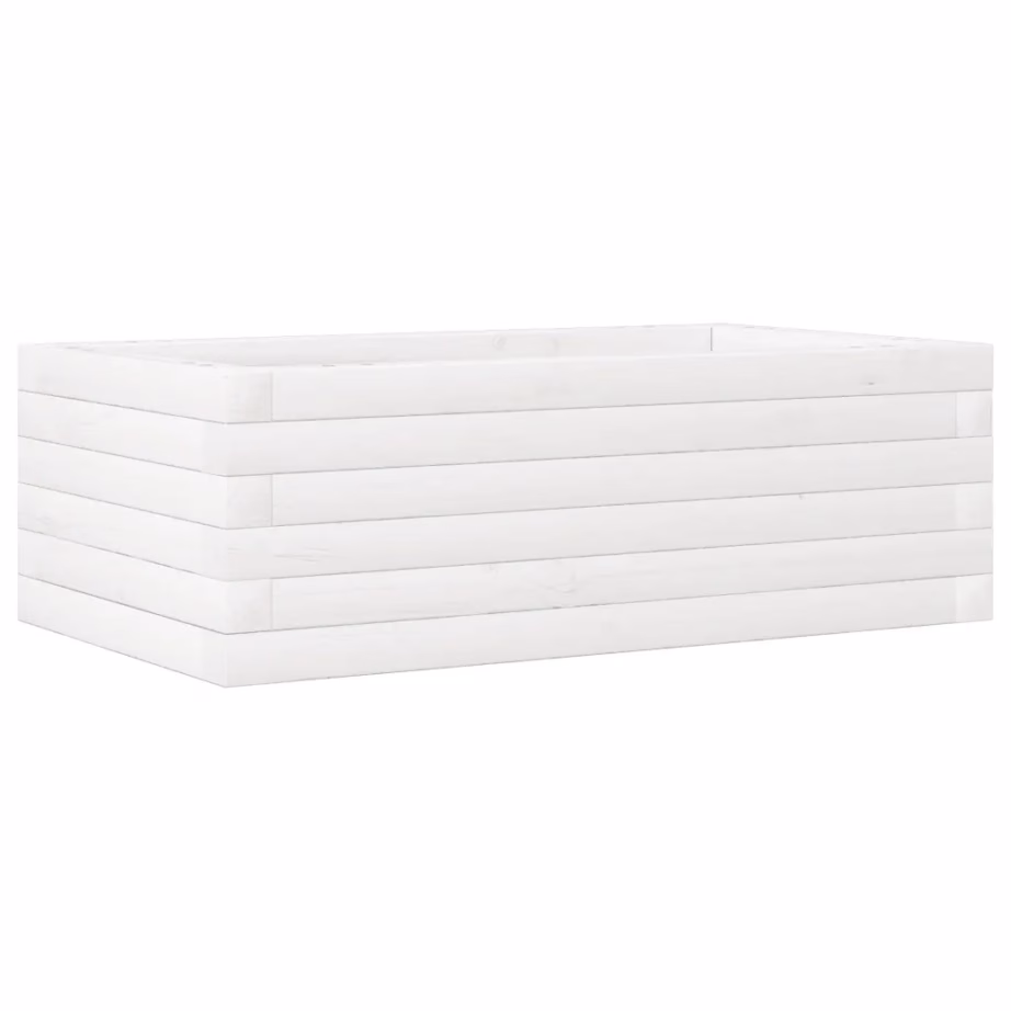 Valge männipuidust aia taimekast, 70 x 40 x 23 cm – 7