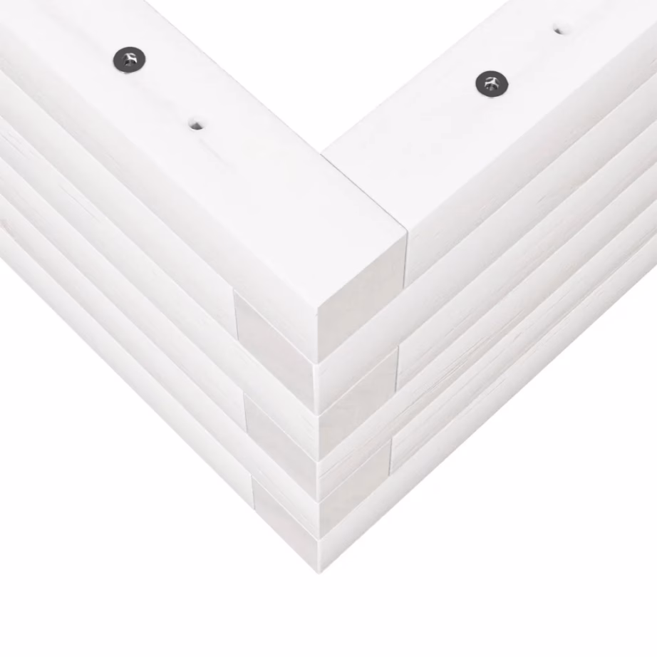 Valge männipuidust aia taimekast, 70 x 40 x 23 cm – 8